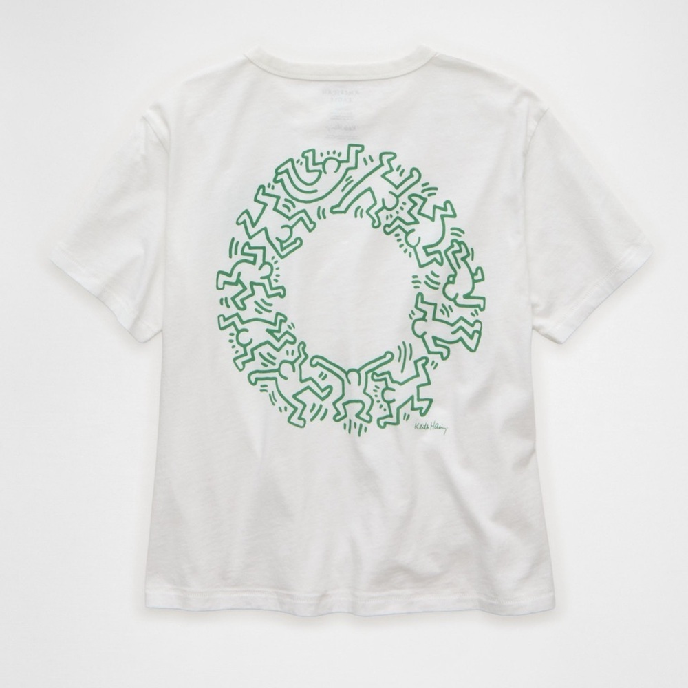 AE Ex-Boyfriend Keith Haring Graphic Tee Pop Art NWT Size Large - Picture 4 of 9